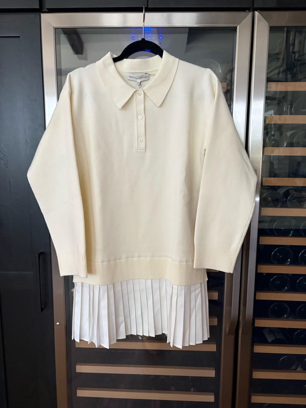 English Factory Polo Mixed Media Mini Dress